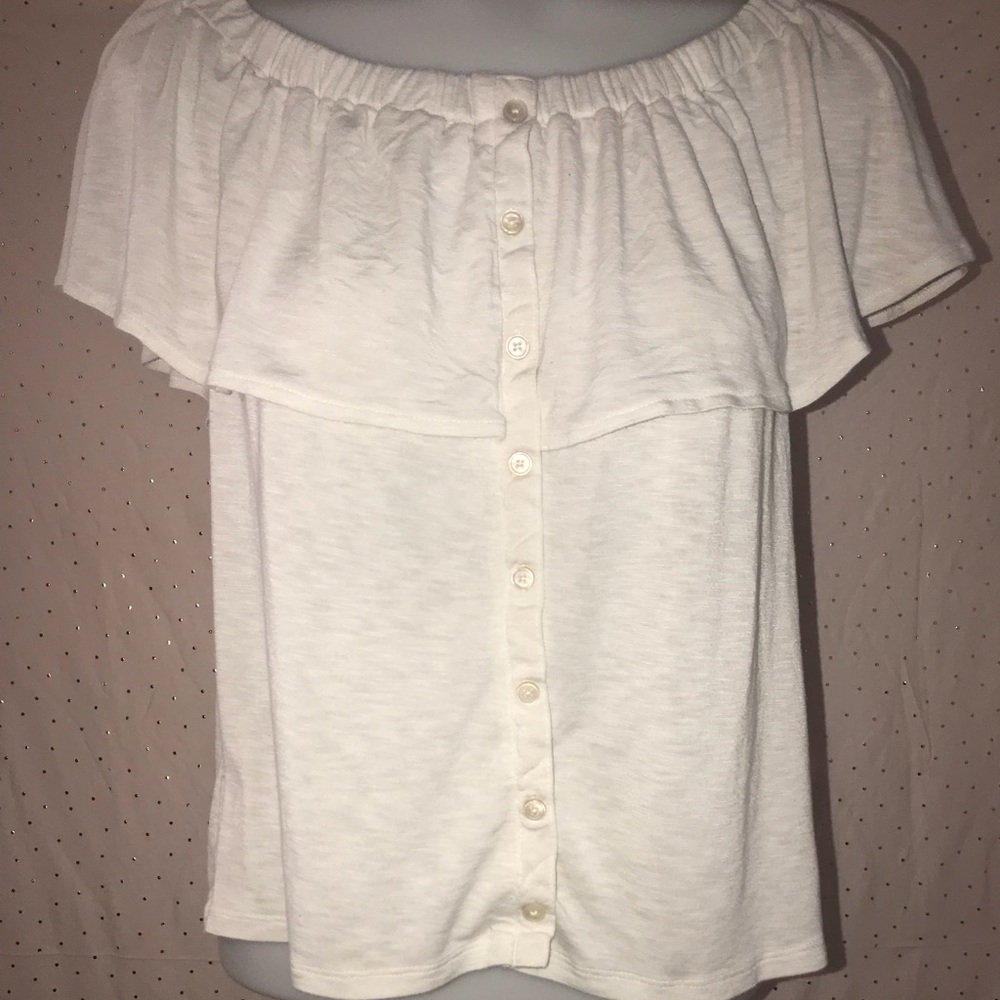 American eagle, off the shoulder, flutter blouse